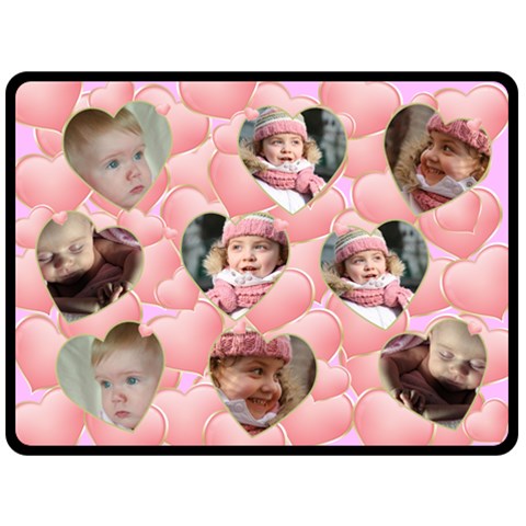 Pink Princess Xl Fleece Blanket By Deborah 80 x60  Blanket Front