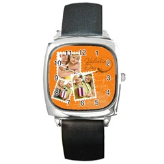 love - Square Metal Watch