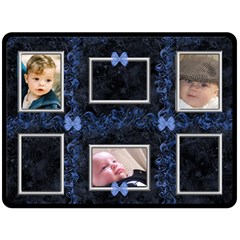 Blue with Marble XL Fleece Blanket - Fleece Blanket (Large)