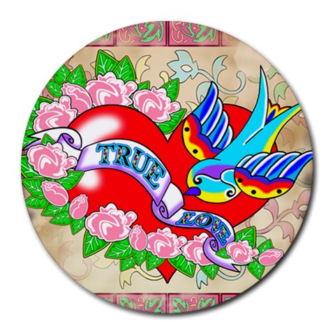 Love Round Mousepad By Chaido Front