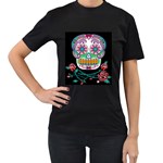 Sugar Skull Women s Black T-shirt - Women s T-Shirt (Black)