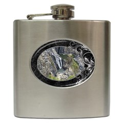 Black marble and Silver Hip flask - Hip Flask (6 oz)