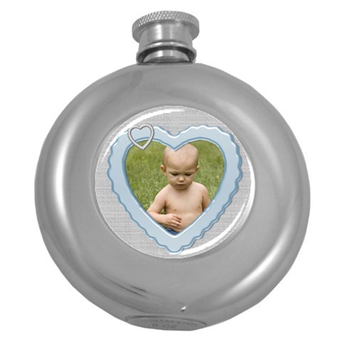 My Heart Hip Flask By Deborah Front