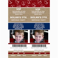 Sports Ticket Invite - 5 x 7 Photo Cards Sports Ticket Invite - 5 x 7 Photo Cards