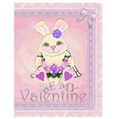 Angel Bunny Pink Valentine Card - Greeting Card 4.5  x 6 