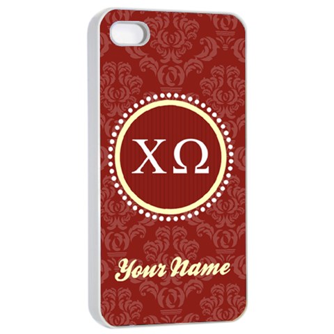Chi Omega Sorority Iphone 4/4s Case By Klh Front