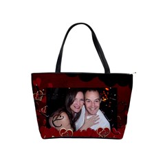 Red and black love heart bag - Classic Shoulder Handbag Red and black love heart bag - Classic Shoulder Handbag