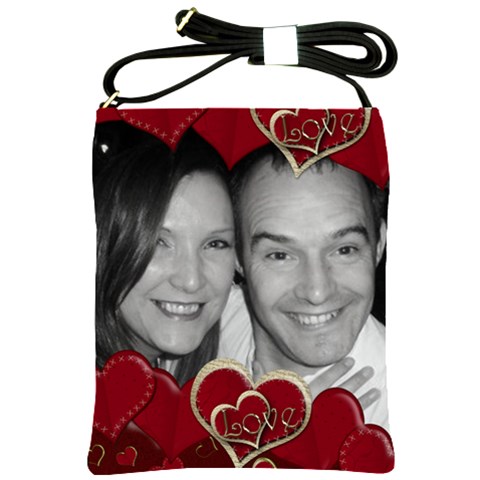 Gold Heart Photo Bag By Claire Mcallen Front