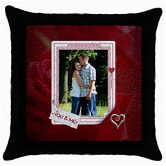 You and Me Throw Pillow Case - Throw Pillow Case (Black)