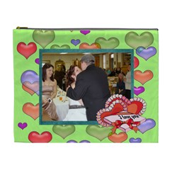 Green heart XL cosmetic bag (7 styles) - Cosmetic Bag (XL) Green heart XL cosmetic bag (7 styles) - Cosmetic Bag (XL)
