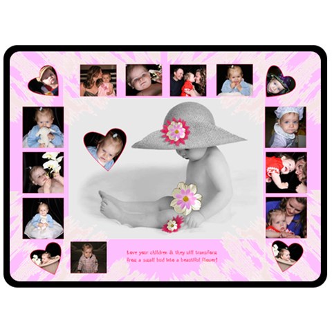 Baby Girl Blanket By Birkie 80 x60  Blanket Front