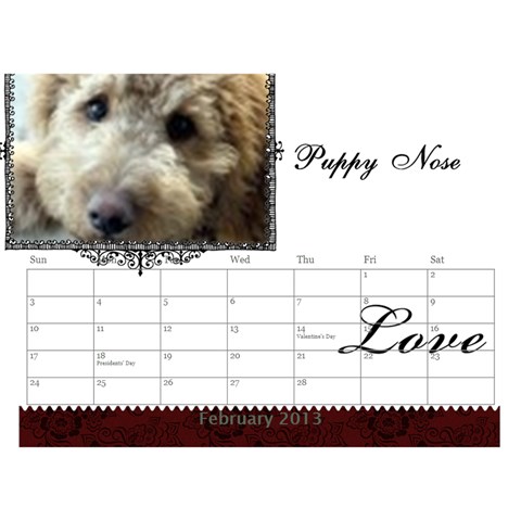 Small Calendar By Bruce Anderson Feb 2013