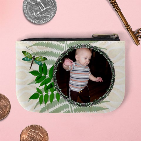 Green Design Mini Coin Purse By Lil Back
