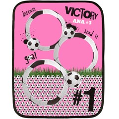 Soccer/football-pink GIRLS- mini fleece blanket (4 styles) - Fleece Blanket (Mini) Soccer/football-pink GIRLS- mini fleece blanket (4 styles) - Fleece Blanket (Mini)