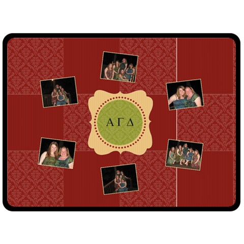 Alpha Gamma Delta Sorority Xl Fleece Blanket By Klh 80 x60  Blanket Front