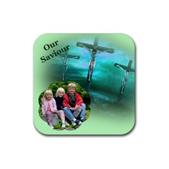 Our Saviour coaster - Rubber Coaster (Square)