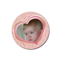 Our Heart round Coaster - Rubber Coaster (Round)