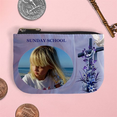 Sunday School Mini Coin Purse By Deborah Front
