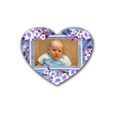 Our Baby Heart Coaster By Deborah Front