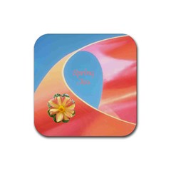 Spring Tea Coaster - Rubber Coaster (Square)