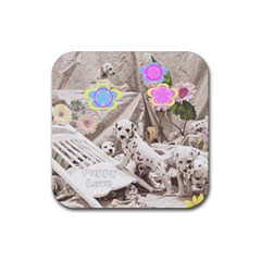 Puppy Love Coaster - Rubber Coaster (Square)