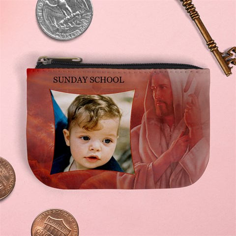 Sunday School Mini Coin Purse By Deborah Front