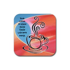 Coffee Coaster 2 - Rubber Coaster (Square)