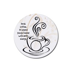 Coffee Coaster 3 - Rubber Coaster (Round)