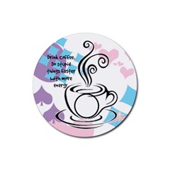 Coffee Coaster 7 - Rubber Coaster (Round)