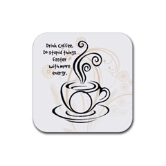 Coffee Coaster 8 - Rubber Coaster (Square)