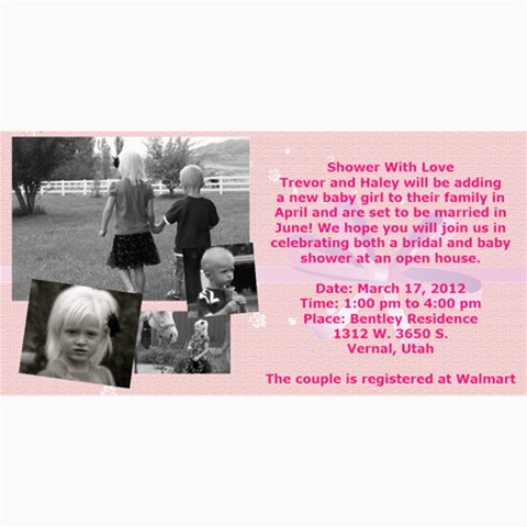 Invitation Ideas By Nadean 8 x4  Photo Card - 4