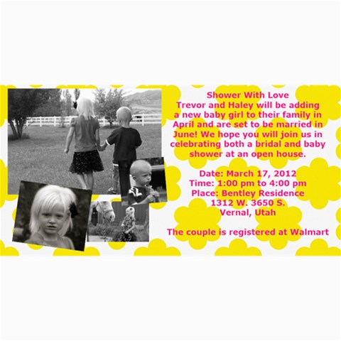 Invitation Ideas By Nadean 8 x4  Photo Card - 9