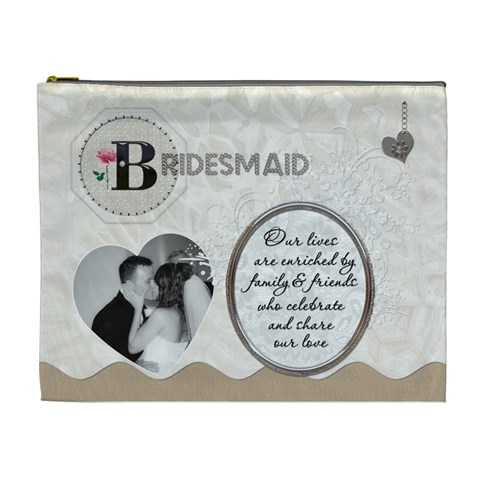 Bridesmaid Xl Costmetic Bag By Lil Front