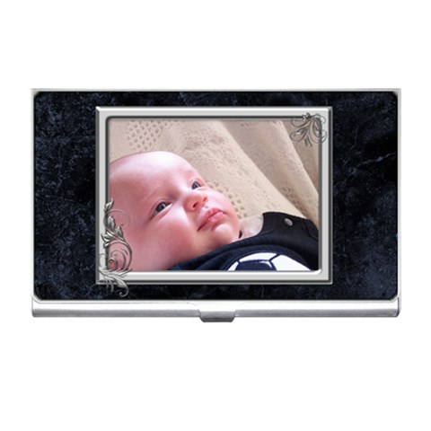 Blue Marble Business Card Holder By Deborah Front