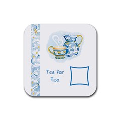 Tea for Two Coaster - Rubber Coaster (Square) Tea for Two Coaster - Rubber Coaster (Square)
