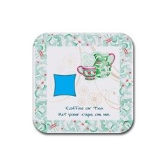 green Coffee Coaster - Rubber Coaster (Square) green Coffee Coaster - Rubber Coaster (Square)