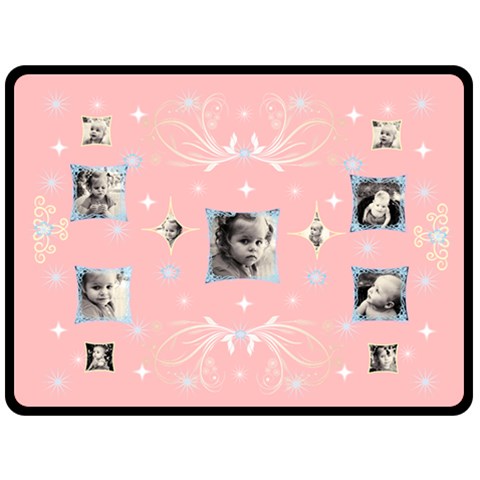 Pink Star Xl Blanket By Birkie 80 x60  Blanket Front