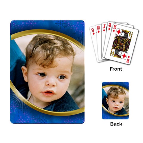 Pretty Boy Blue Playing Cards By Deborah Back