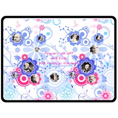 Blue Flower XL Blanket - Fleece Blanket (Large)