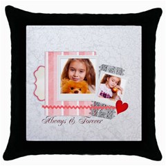 love - Throw Pillow Case (Black)