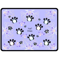 Paw Prints Blue XL Blanket (4 styles) - Fleece Blanket (Large) Paw Prints Blue XL Blanket (4 styles) - Fleece Blanket (Large)