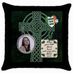 Proud to be Irish Throw Pillow Case - Throw Pillow Case (Black)