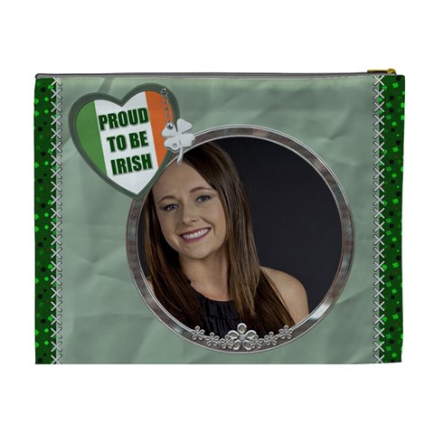 Proud To Be Irish Xl Cosmetic Bag By Lil Back