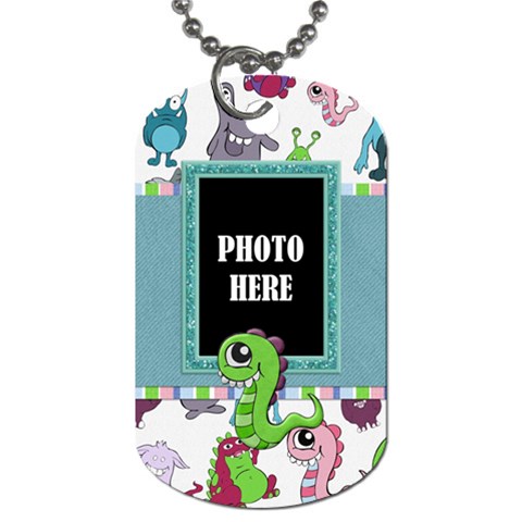Monster Party 2 Sided Dog Tag 1 By Lisa Minor Front