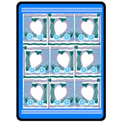 Blue Hearts XL Blanket - Fleece Blanket (Large)