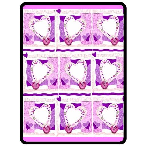 Pink Hearts Xl Blanket By Birkie 80 x60  Blanket Front