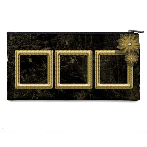 Black And Gold Marble Pencil Case By Deborah Back