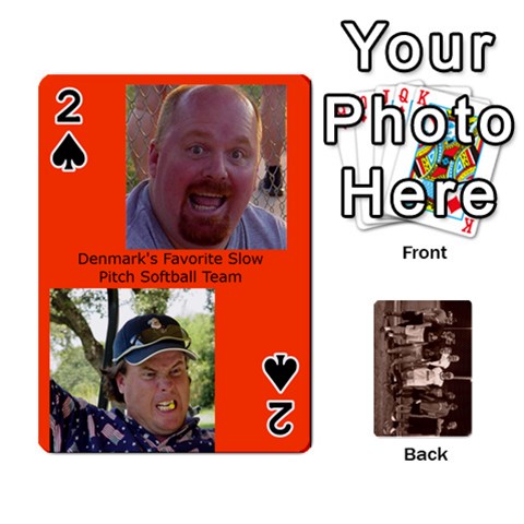 Da Bears Playing Cards By Jimmy Reilly Front - Spade2