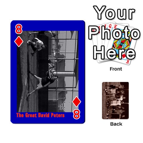 Da Bears Playing Cards By Jimmy Reilly Front - Diamond8