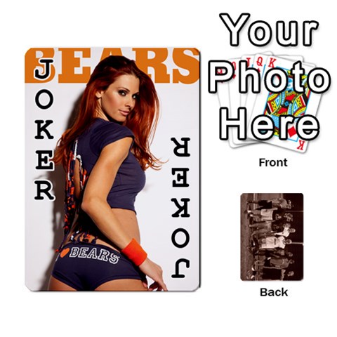 Da Bears Playing Cards By Jimmy Reilly Front - Joker1